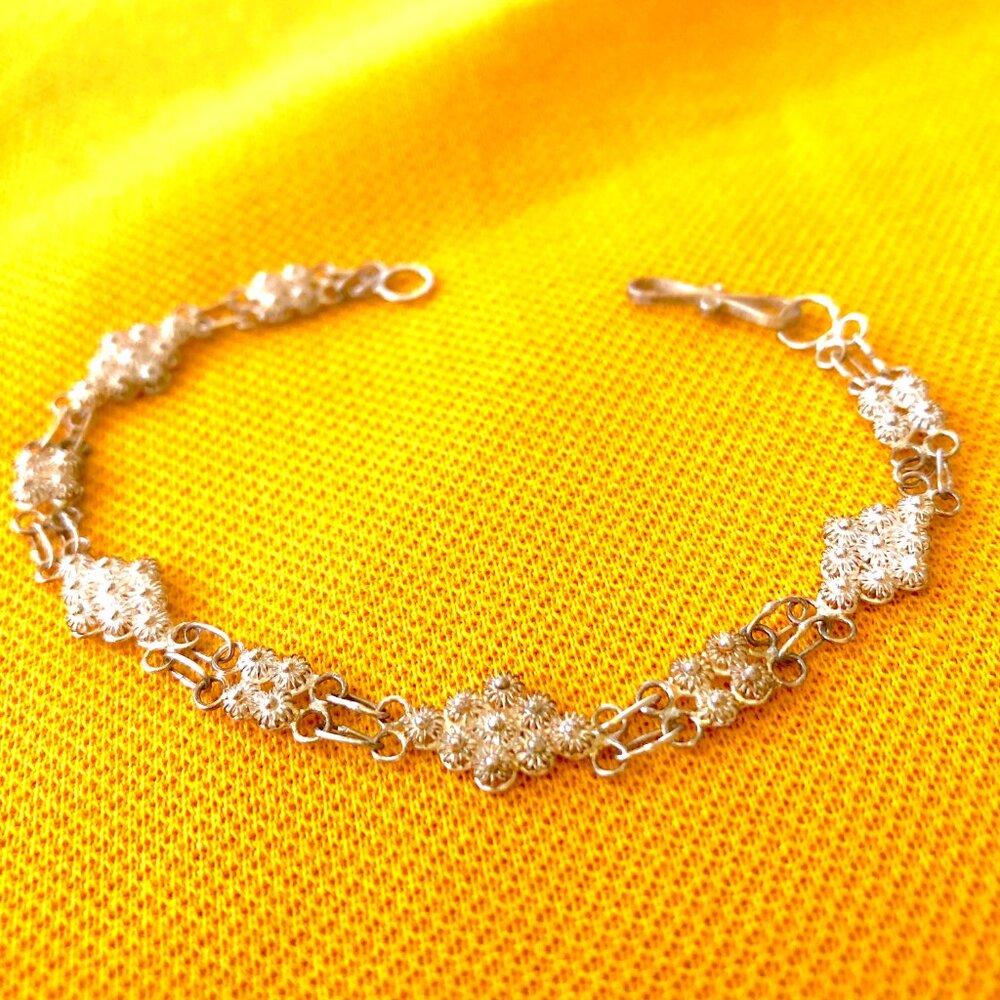 'Garden Paradise' Elegant Handcrafted Balinese Sterling Silver Filigree Bracelet